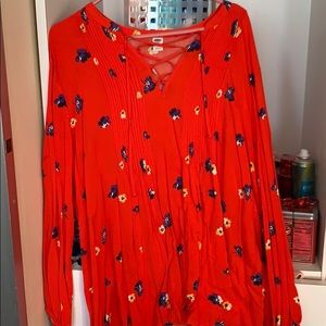 Orange Flower Long Sleeve